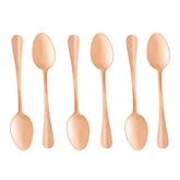 Jogo 6 Colheres para Café de Aço Inox Positano Rose Gold - 12 cm - Ela Decora